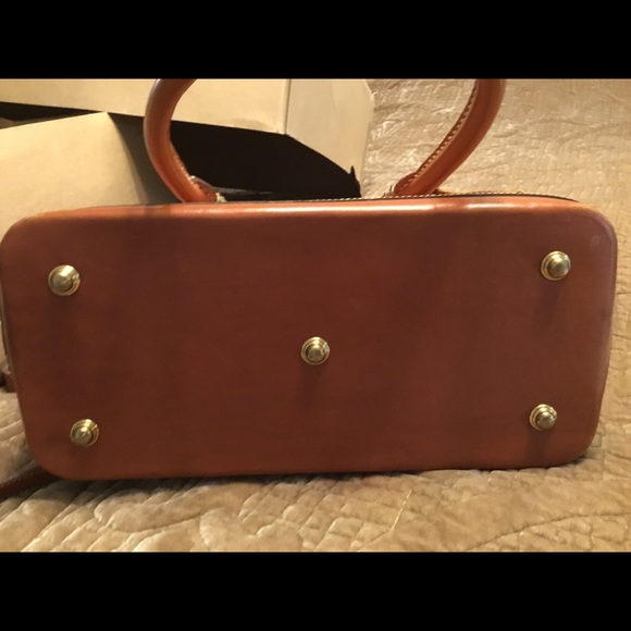 Vintage hand fitted satchel DB British tan - Picture 5 of 5